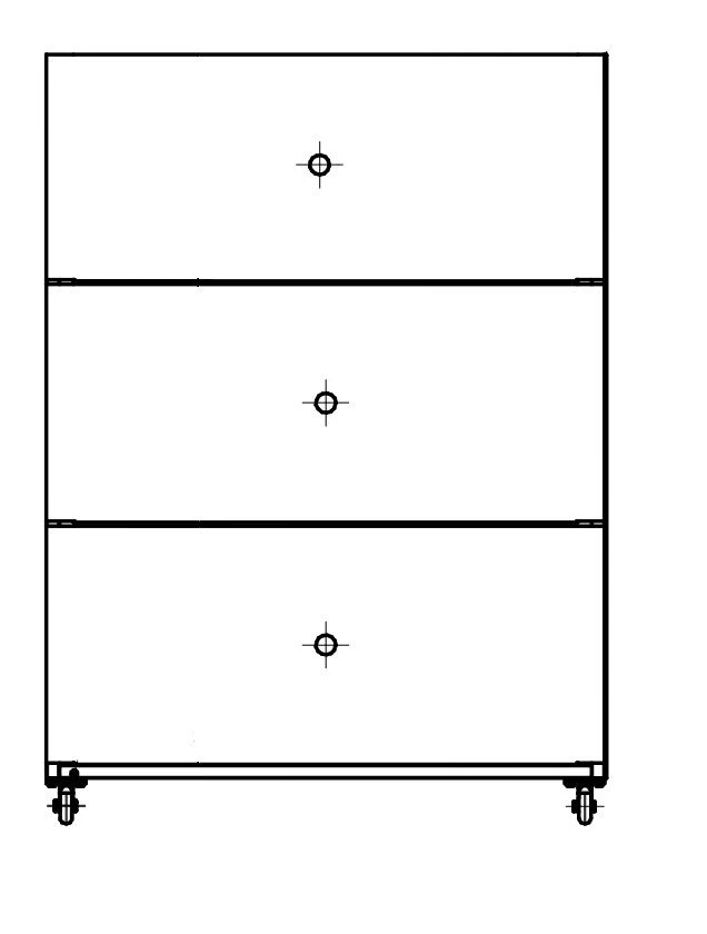 Metal Trolley for Storage and Transportation of Documents and Tools