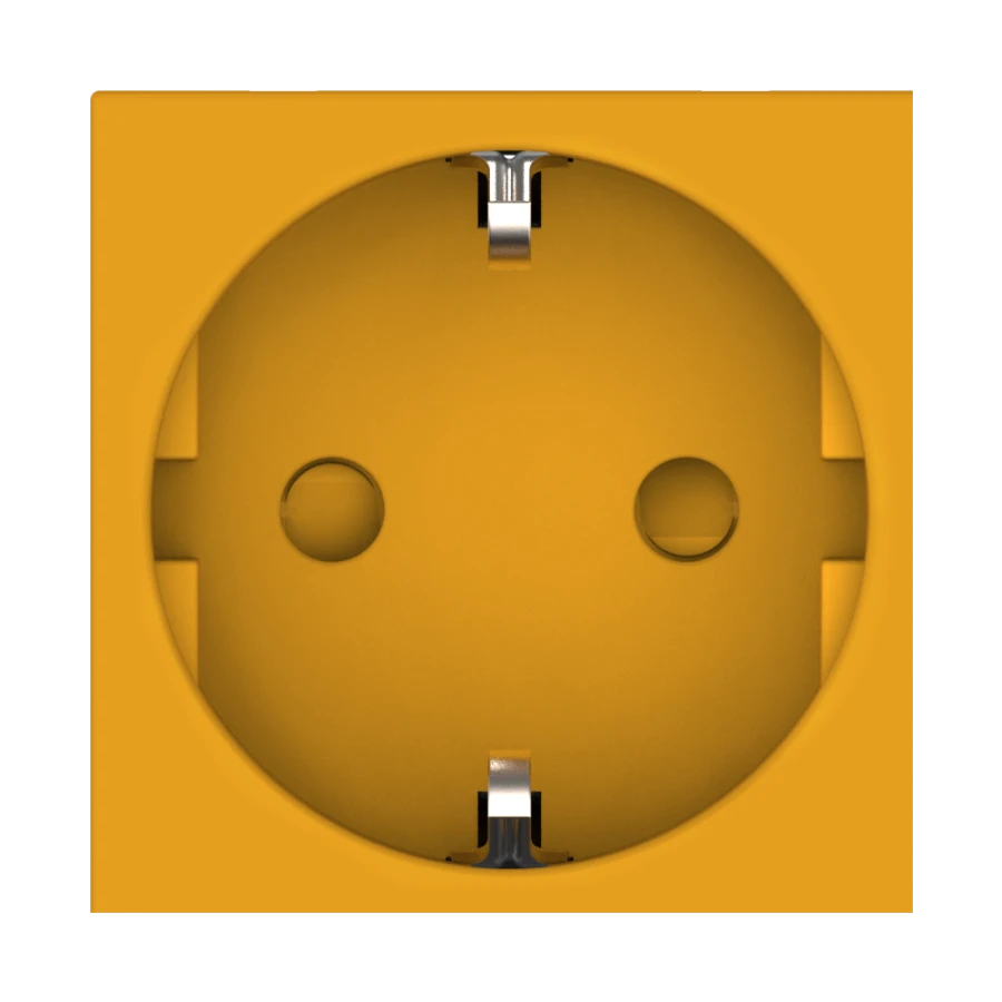 CADUCEUS ALING HIDE Modular Socket with Grounding and Shutters 16A, 250V, Orange, Art. 2321.N