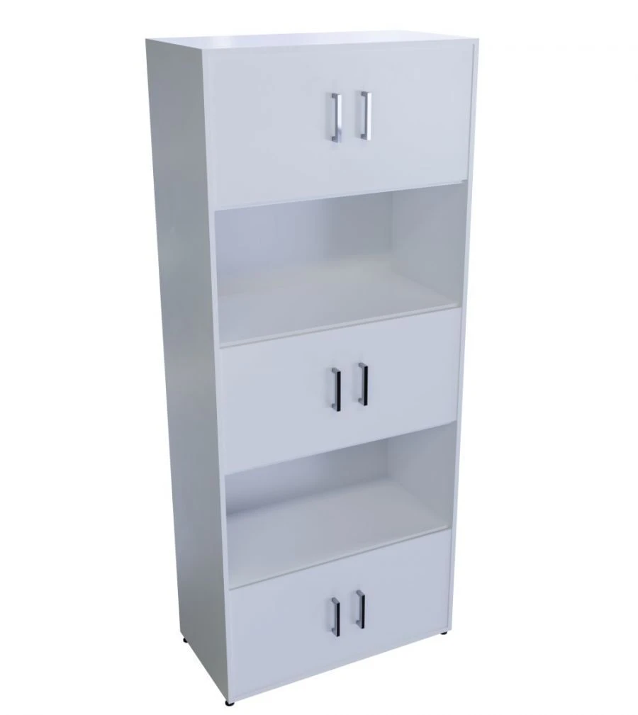 Wide Semi-Open School Cabinet with 5 Shelves - Model 95740-001