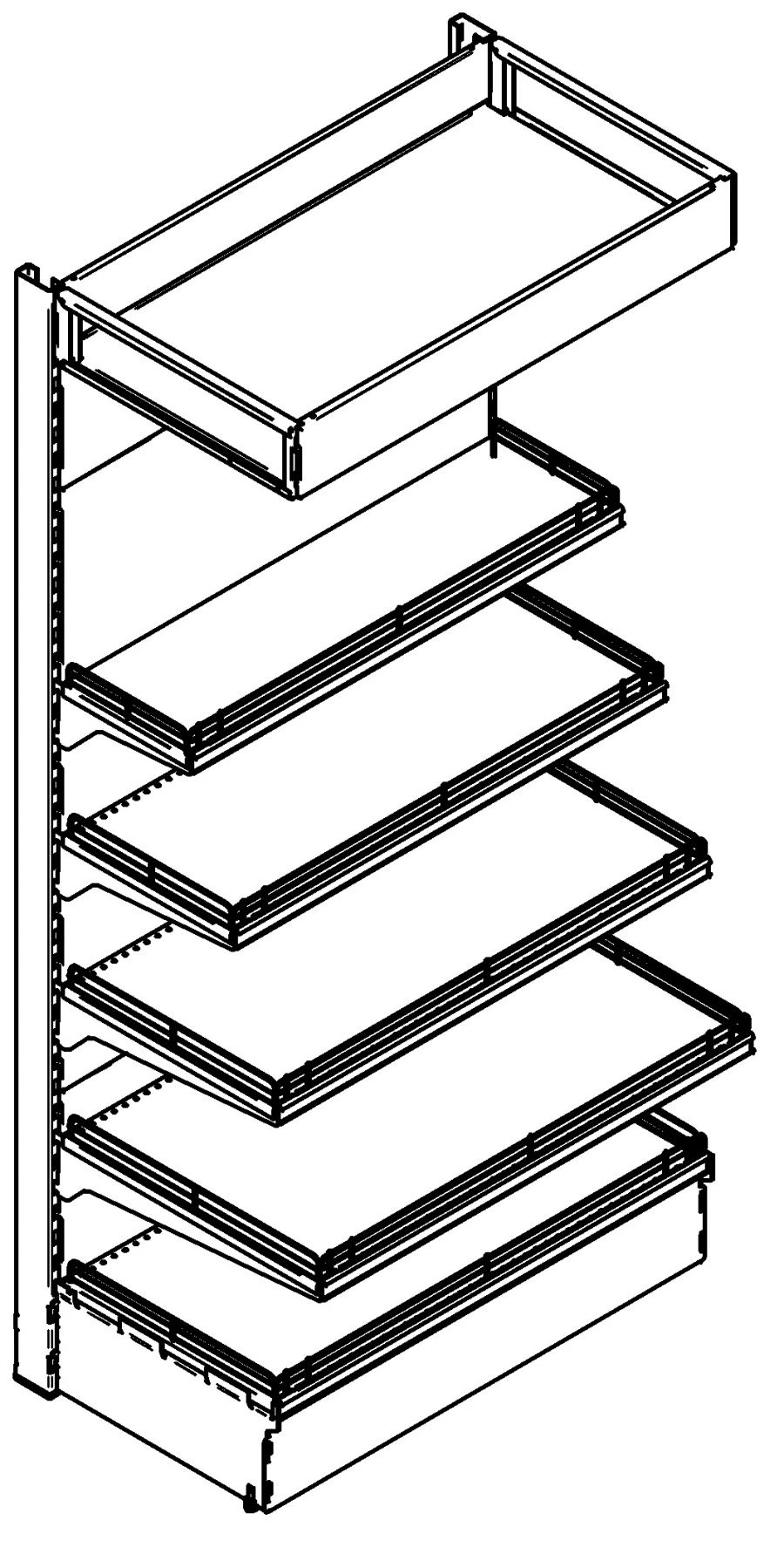 Single-Sided Direct Wall Shelf Type 3 ST3-P