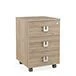 Solid Mobile Cabinet with 3 Drawers