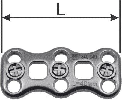 Cervical Plate for Anterior Stabilization, Length 31-52mm, Model 840.3XX
