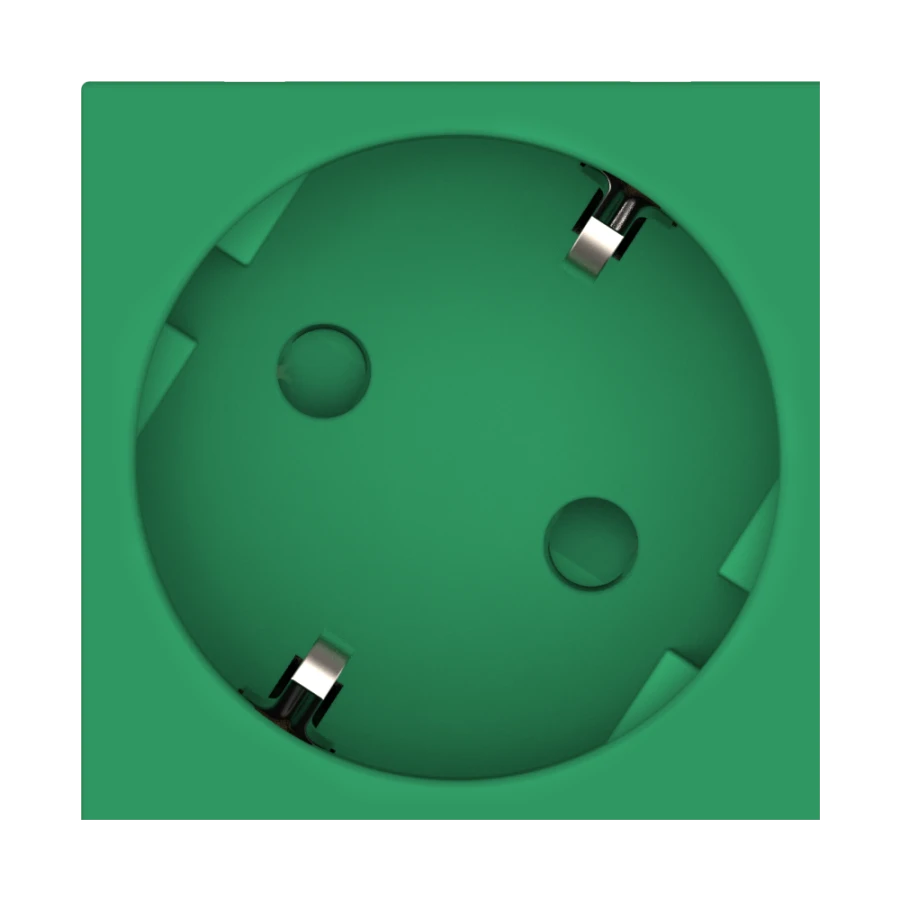 CADUCEUS ALING HIDE Green Modular Socket with Grounding 16A 250V