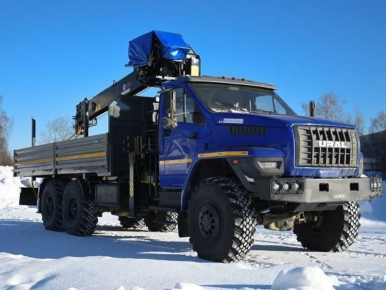 Multi-Purpose Truck with Hydraulic Crane KMA on Ural 4320 U0K01G-4L150