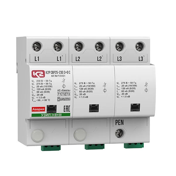 Surge Protection Device K2R SVR25-230 3+0 S, Cat. No. R123 021