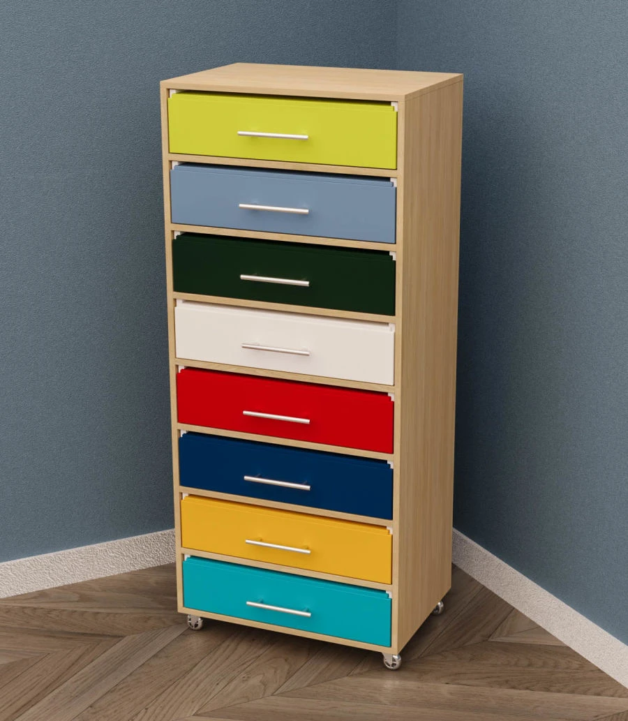 Inclusive-8 Modular Shelf with Drawers, Model LS101133