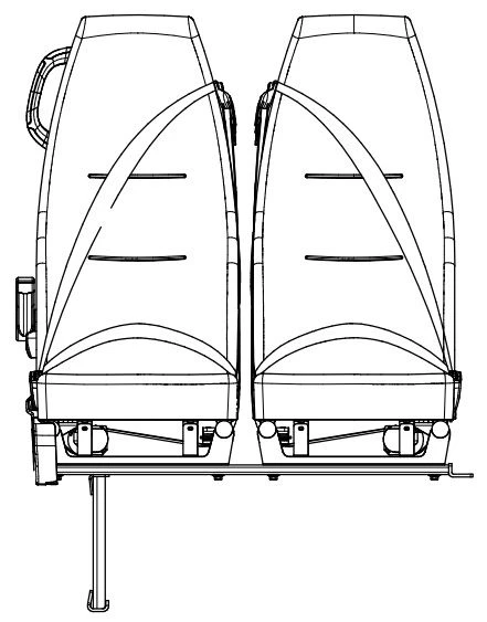 Left Two-Seater Passenger Seat COT.KHP.3-6840027