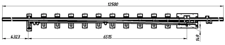R50 Type 1/9 Frame Rail with Switch Tip - Project 3045.01.000/-01