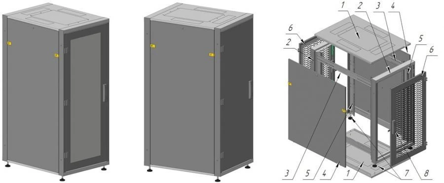 19" Floor-Mounted Telecommunication Cabinet 28U 600x1395x800-SM