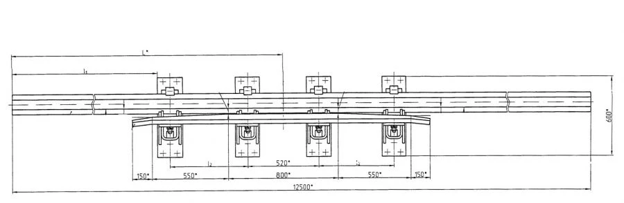 Cross Rail with Control Rail Type R65 Mark 2/9 Project 1684.14.000/01/02/03
