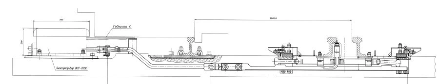 Electromechanical Actuator Kit VPS-220K for R65 Crossings, Model 1/11