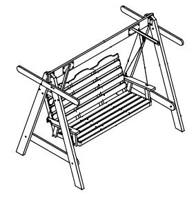 Wooden Swing for Public Spaces - Model 14009/1