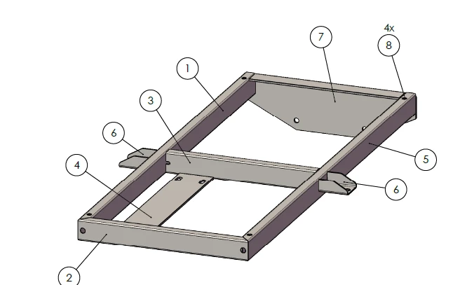Generator Service Floor Frame for Wind Turbines 20-031092