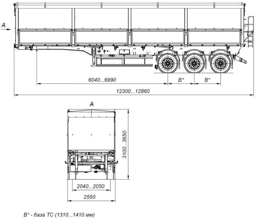 三轴自卸半挂车 AM9560-30S