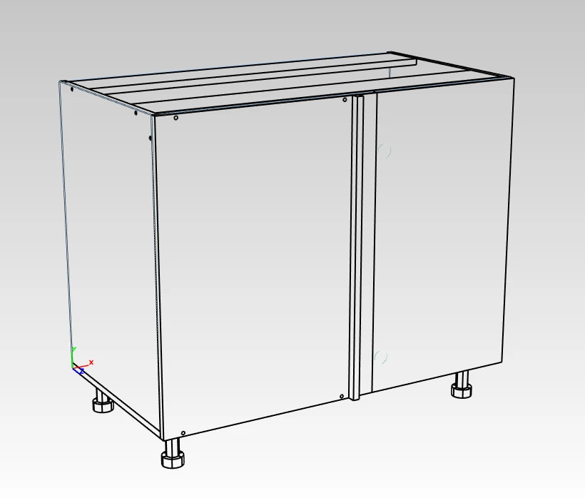 Corner Kitchen Cabinet with 1 Door