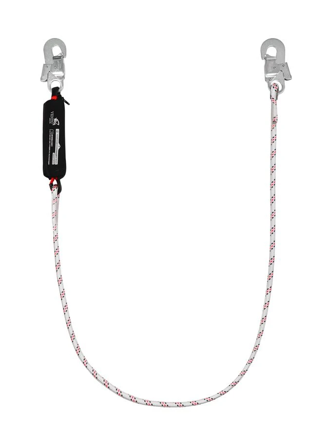 Single Non-Adjustable Rope Lanyard with Shock Absorber aB11