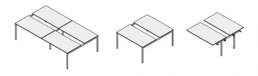 Conference Tables Set "Rio Project" - Metal Frame Office Furniture