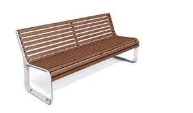 Metal Bench for Public Spaces and Parks, Model 10014