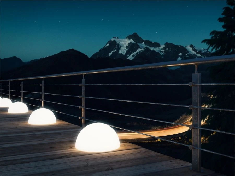 SEMISPHERE_F Floor Lamp 80cm E27 IP65 3000K