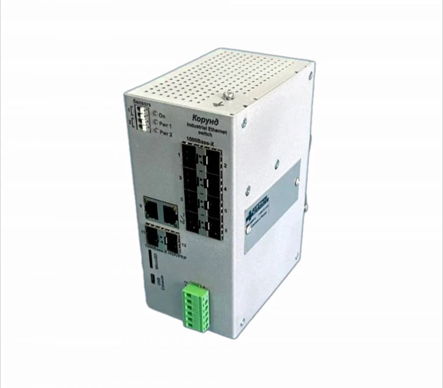 Industrial Switch Korund-202T-8O with Red Box Backup