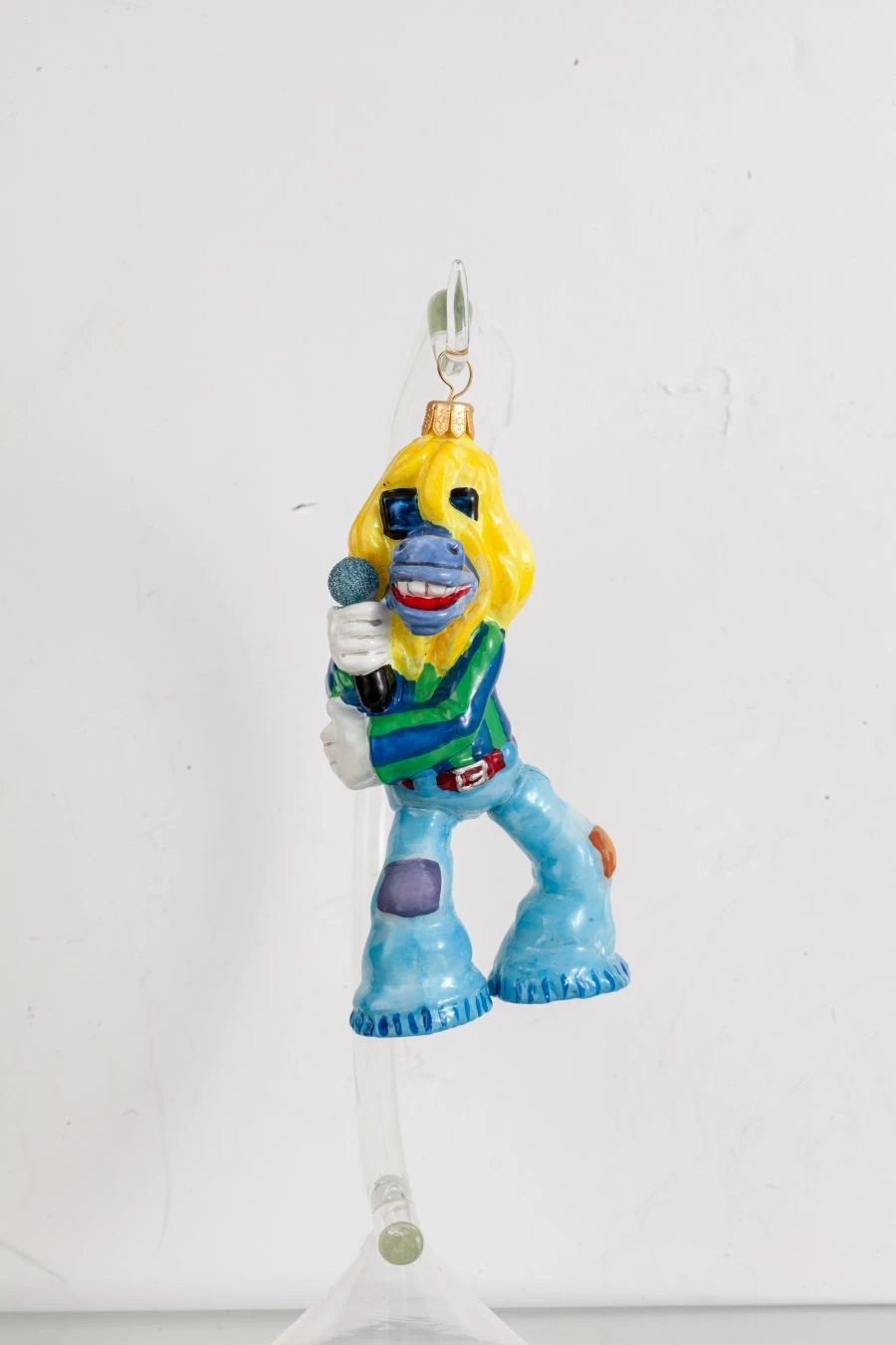Handcrafted Glass Christmas Ornament "Soloist Donkey