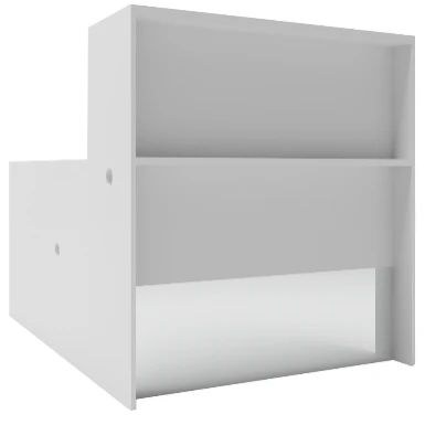 Universal Barrier 1100 with Rounded Tabletop (Left) MOPS, Marking "MS FURNITURE