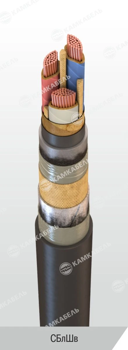 Power Cable with Copper Conductors and Paper Insulation, 6/10 kV Model S