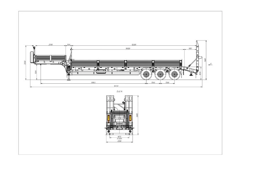 Semi-Trailer 98134V for Heavy Cargo Transport