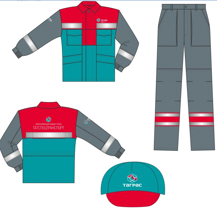 Men's Protective Suit (Jacket, Pants, Headgear) for Industrial Pollution and Mechanical Impact