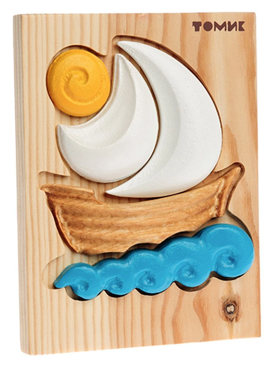 Wooden Puzzle "Ship" - 6 Pieces, Art. 421