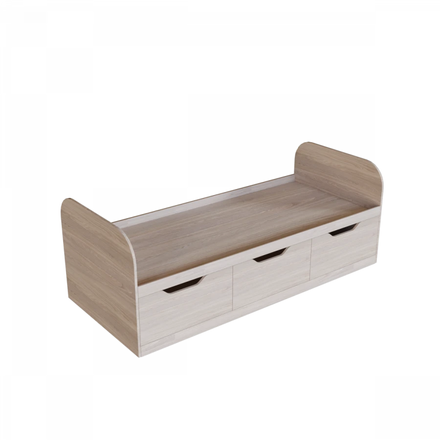 KR-3 Bed with Three Storage Drawers