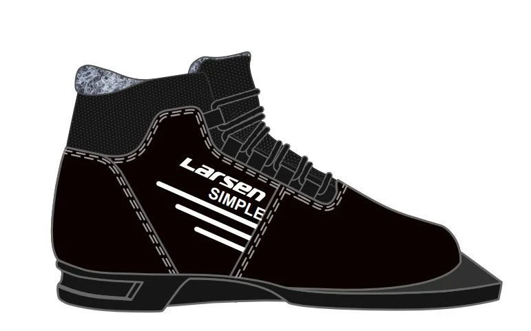 Ski Boots Larsen Simple 75 NN Black (Gray Logo) 75