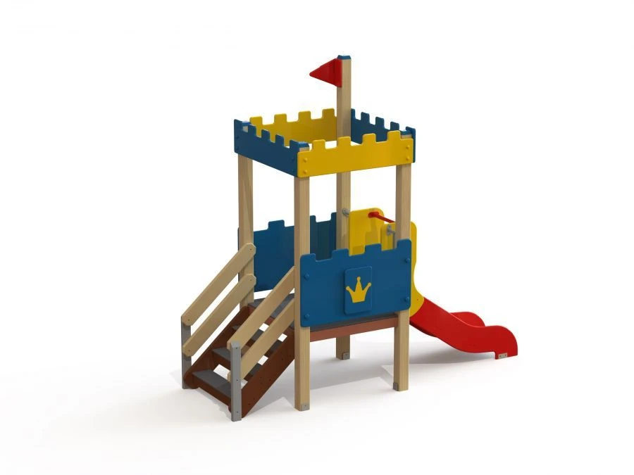 Children's Play Complex with Tower and Slide H=700, Model DIC 1.095