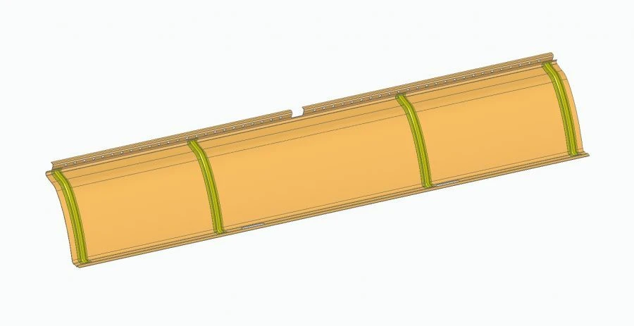 Front Left Ceiling Panel for LiAZ 621367 - Component 621367-5702219-01