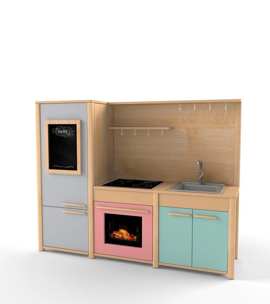 Scandinavian Style Kitchen Play Shelf, Model 56016-001