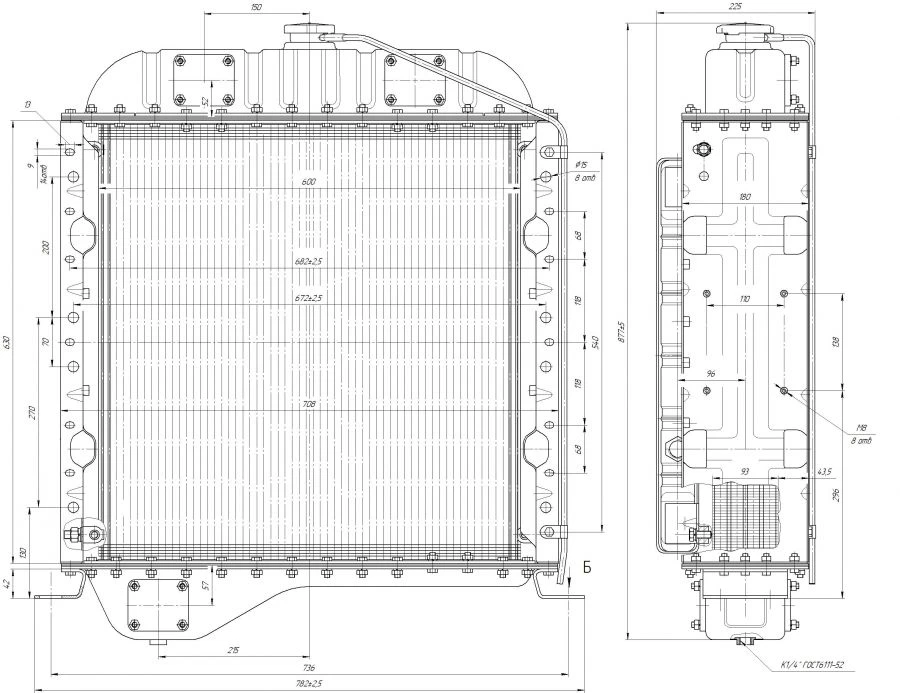 Engine Cooling Radiator Block BR-28A.1301.000