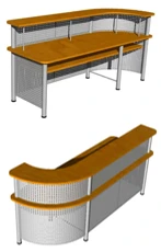 Corner Desk (Left) with Single Angle, 2400x780x1100 mm