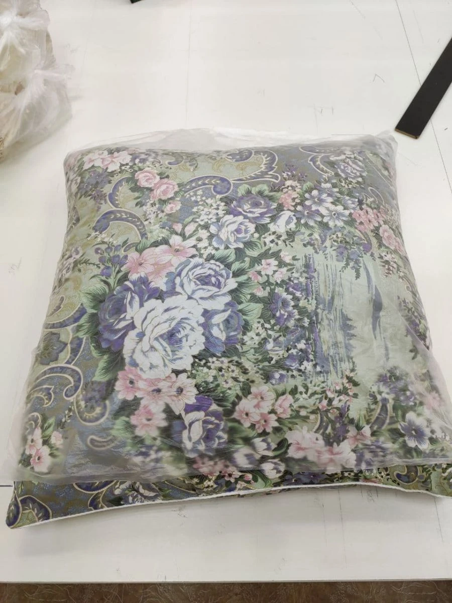 Natural and Synthetic Fabric Pillows with Down and Feather Filling