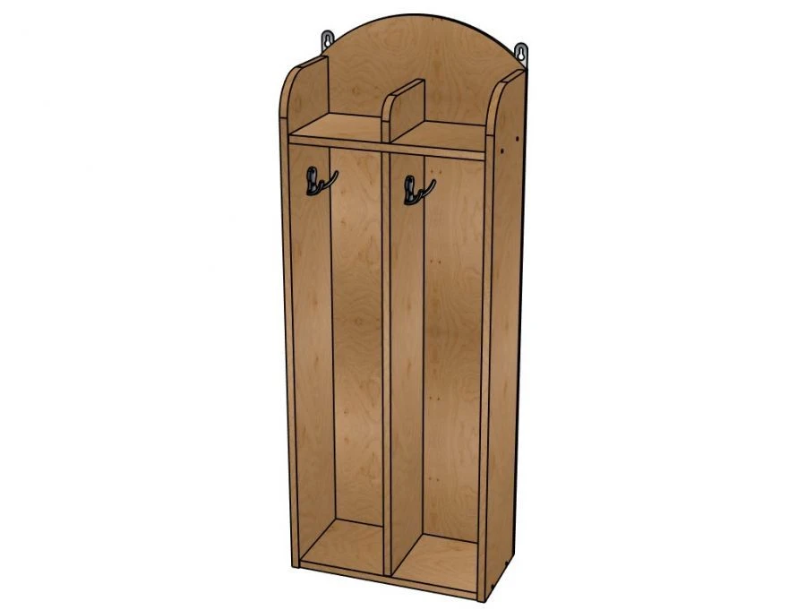 Clothes Organizer No. 1 "Moidodyr", Plywood (Paint), 2 Compartments/ SHD47