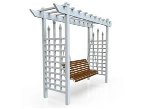 Wooden Swing Bench for Public Spaces, Model 14003