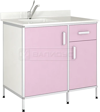 Kitchen Sink Cabinet TM-1LKN with Round Aluminum Frame