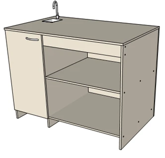 Demonstration Table with Sink - Customizable Specifications