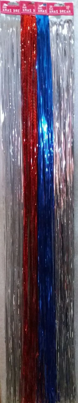 Turquoise Christmas Tree Tinsel, 20x50 cm