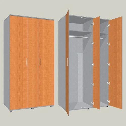 Three-Door Two-Section Wardrobe ShGK-6