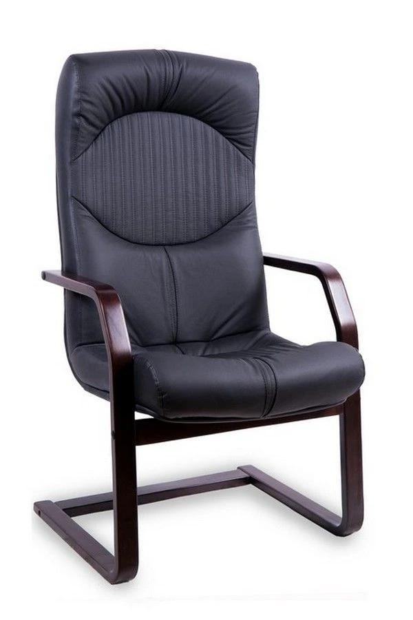 Non-Rotating Hermes Extra Conference Chair with Wooden Base