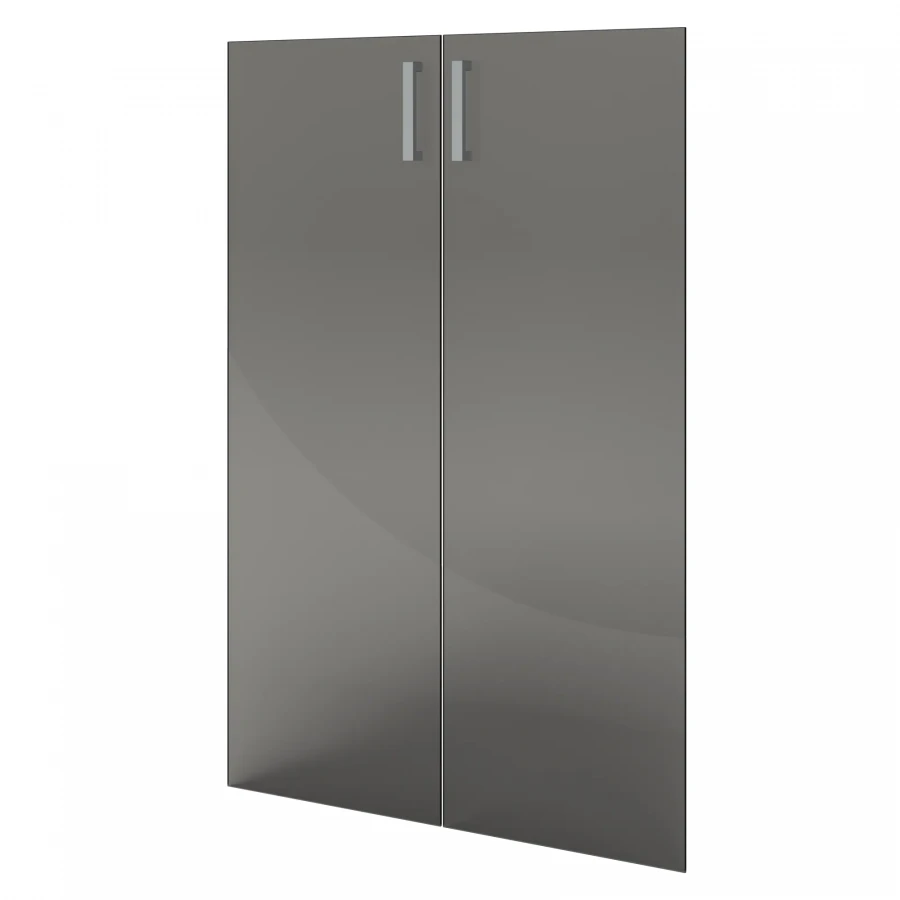 Transparent Glass Doors Set 2 pcs NT-601.2.S