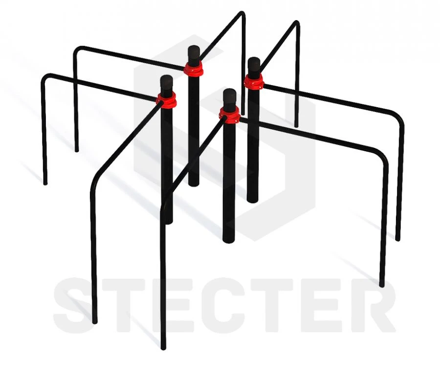 Parallel Bars Workout Complex "Cross" - 3295mm Steel