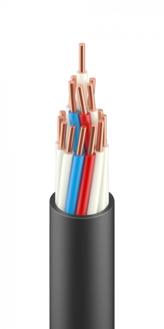 Control Cable with PVC Insulation and Low-Flammability Sheath, 0.75-10 mm²
