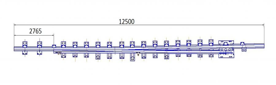 R65 Rail with Sharp Point for Switch Installation 1848.01.010-12