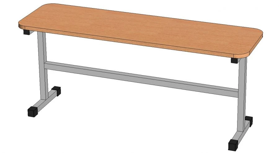 Bench SK-2 with Foam and Fabric Upholstery